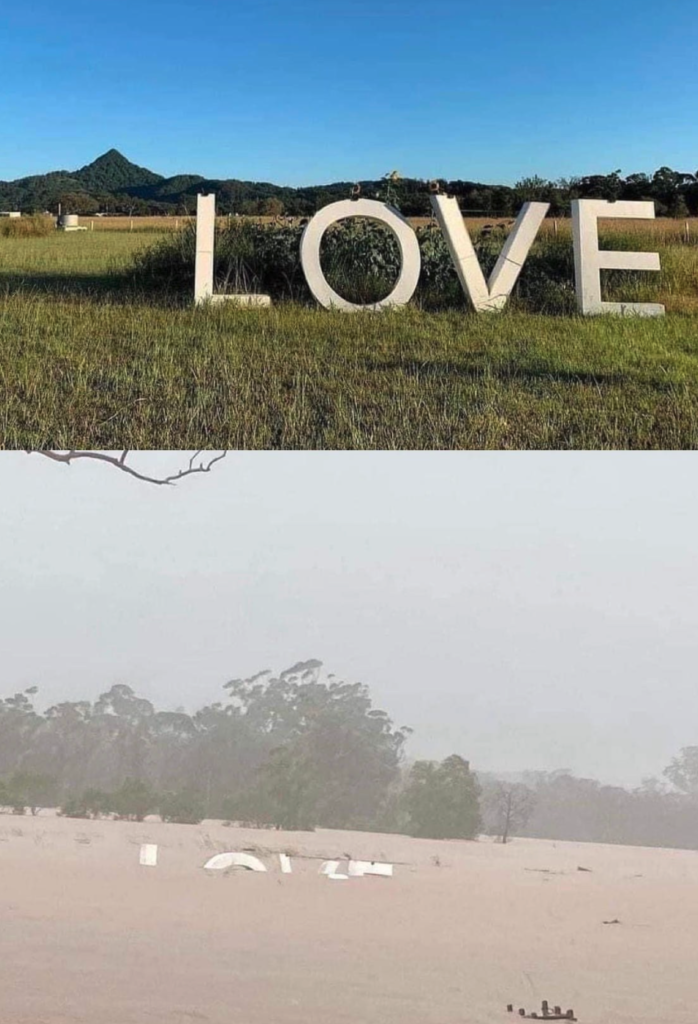 Before and after photo in Mullumbimby, by Richard Burford